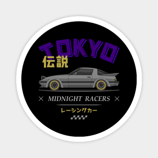 Midnight Racer Silver RX 7 FB JDM Magnet